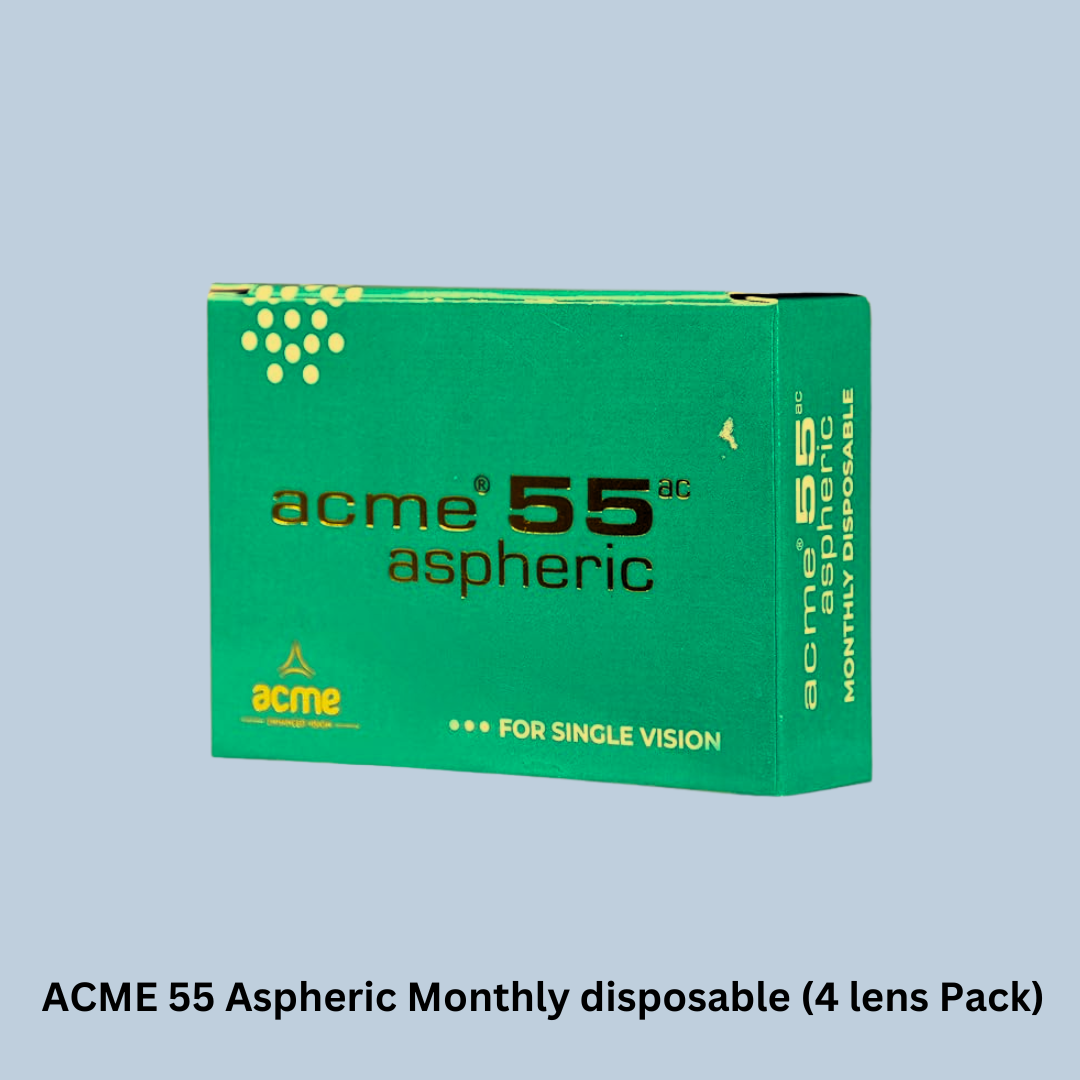A person inserting the Optical Duniya ACME 55 Aspheric lenses into their eyes.