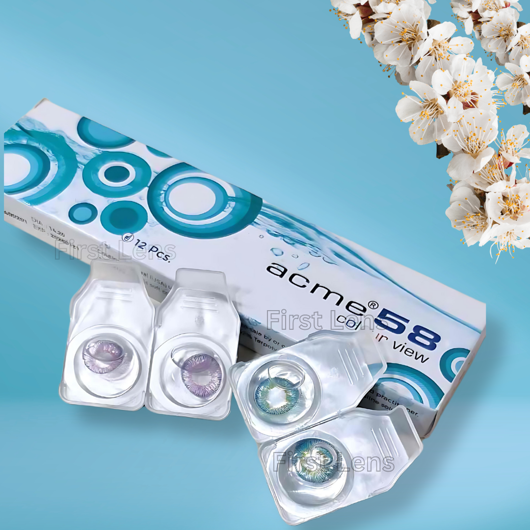 A person with different eye colors wearing Optical Duniya ACME 58 Color View Color lenses.