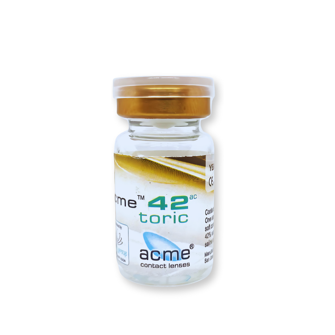 Close-up of the Optical Duniya Acme 42 Cross Compound Toric lens showcasing its unique design.