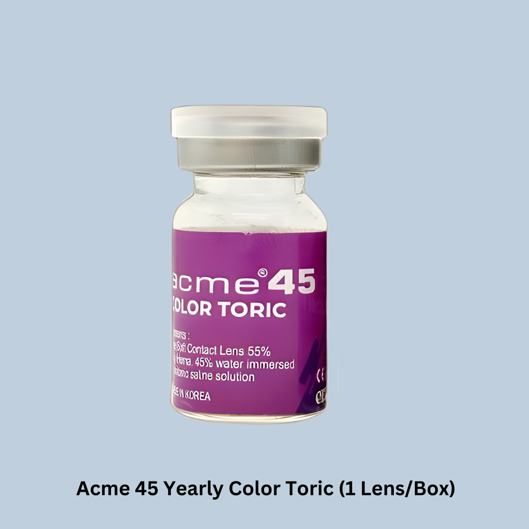 A pair of eyes with Optical Duniya Acme 45 lenses, showcasing their color-enhancing effect.