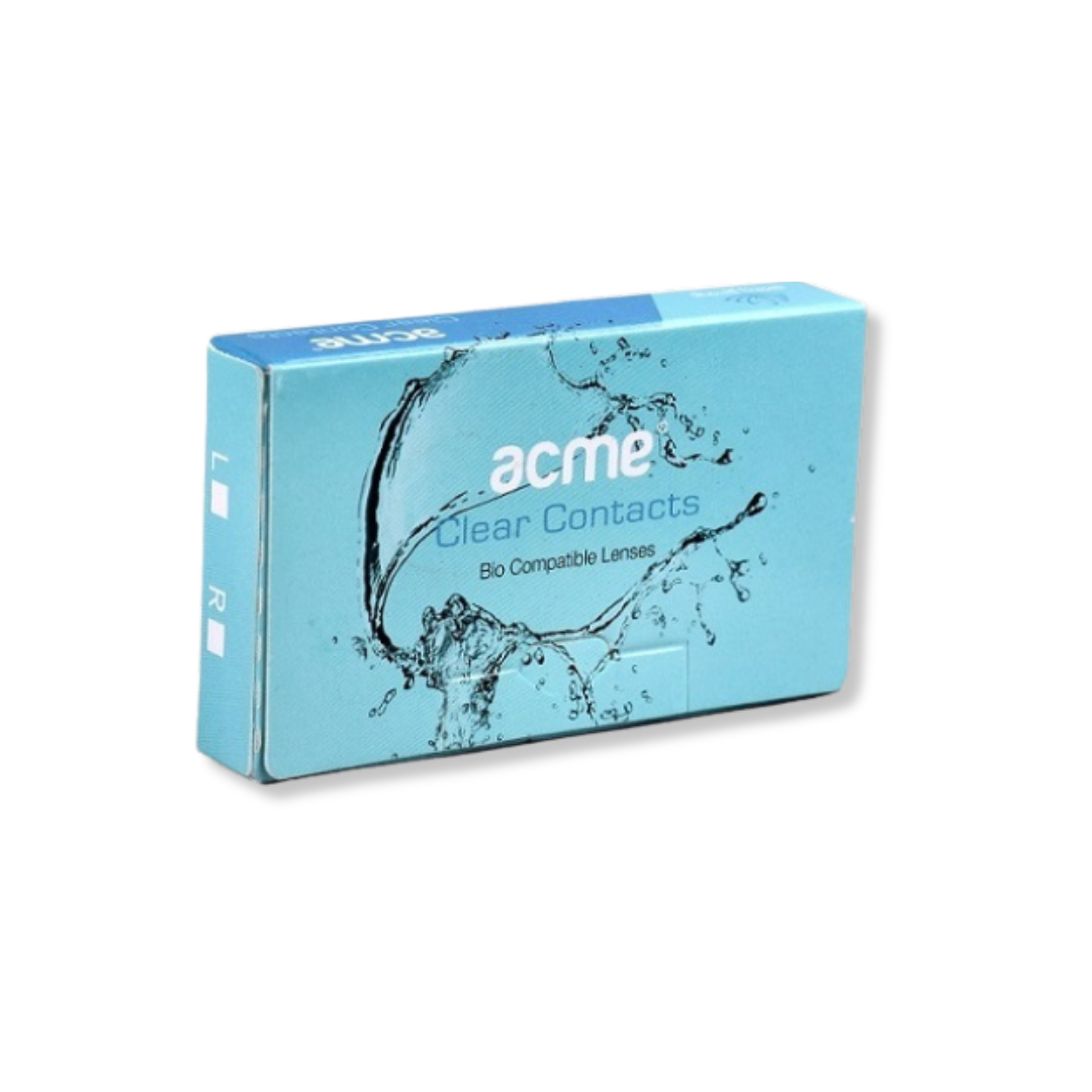 Optical Duniya Acme Clear Contacts Monthly lenses neatly packed in their box.