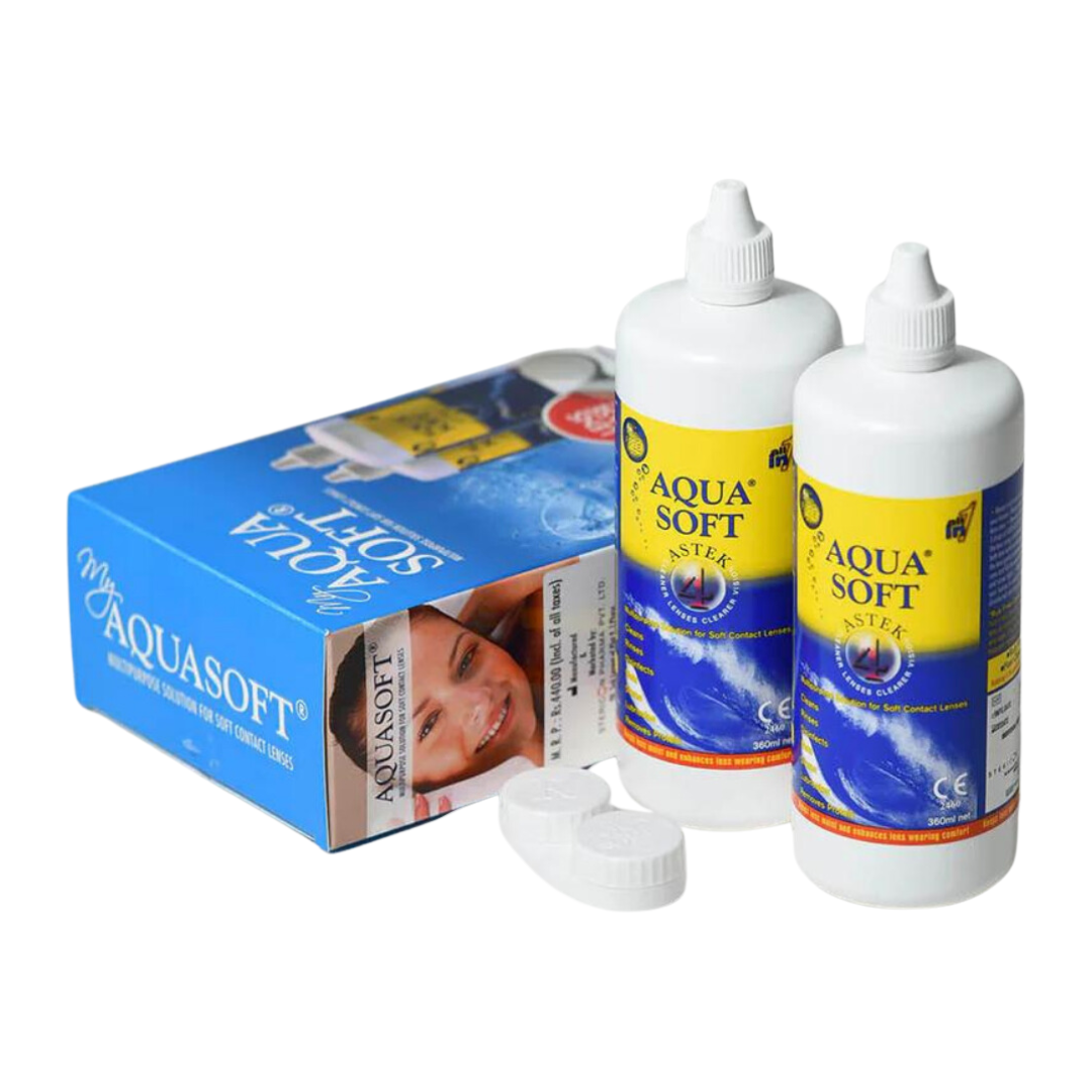Optical Duniya Aquasoft Combo Pack 360ml+360ml for Soft Contact Lens