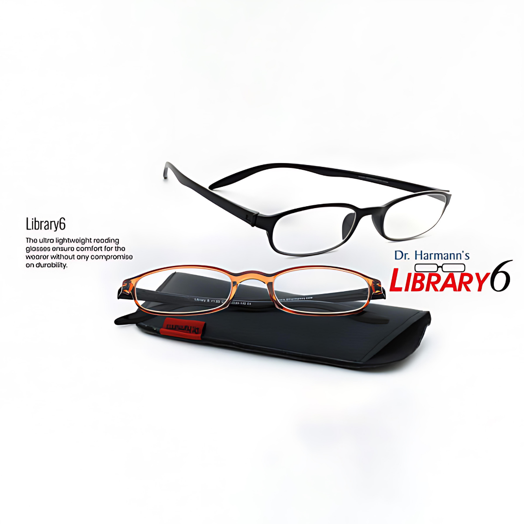 Optical Duniya Dr. Harmanns reading glasses Library6 with a comfortable chair