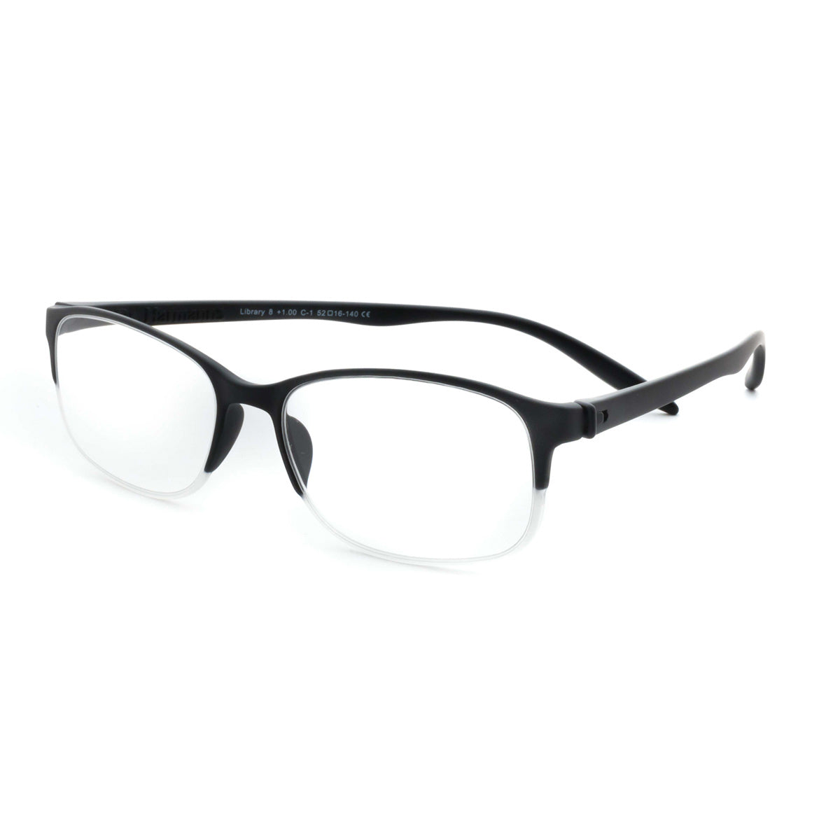 Dr. Harmann's Reading Glasses Library8 by Optical Duniya in classic black
