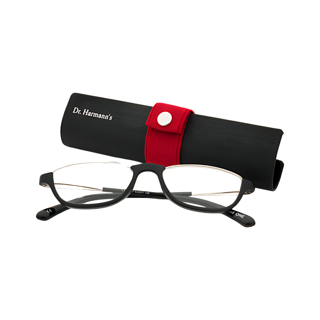  Person using Dr. Harmann's iReadOne Reading glasses from Optical Duniya for digital reading 
