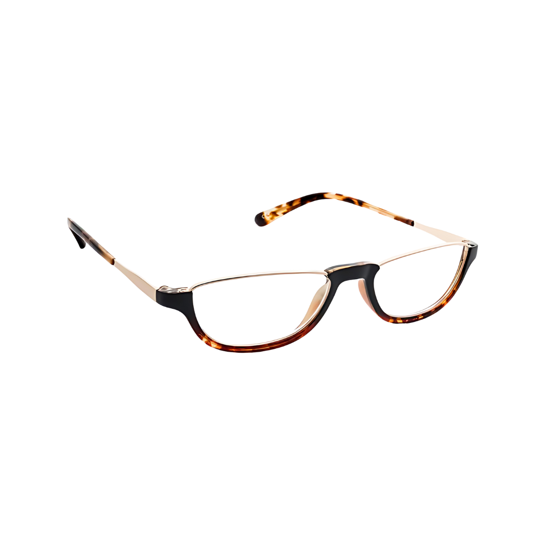 Woman wearing Dr. Harmann's iReadOne Reading glasses from Optical Duniya while reading a book 