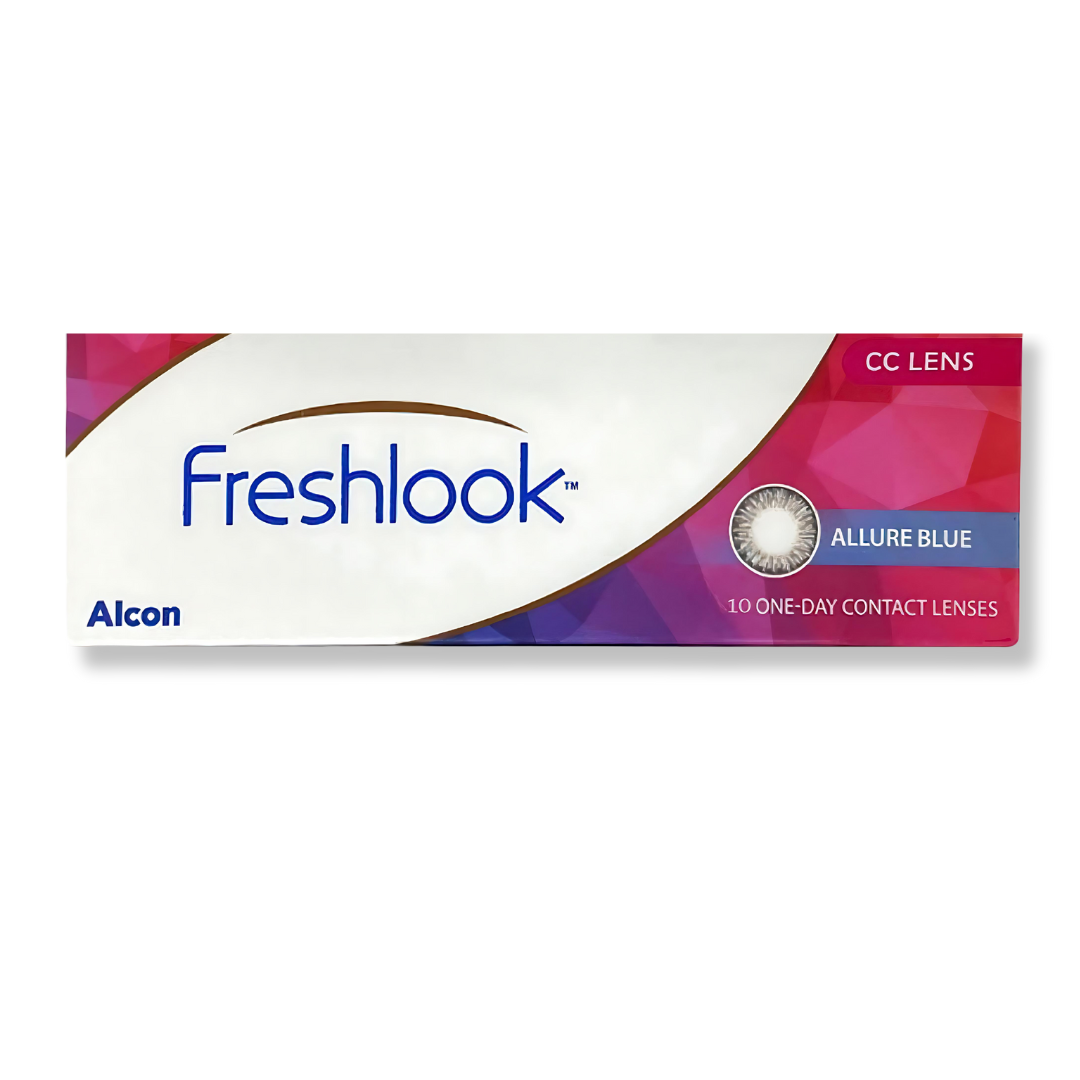 Optical Duniya presents FRESHLOOK CC Allure Color One Day lenses in captivating Sapphire Blue.