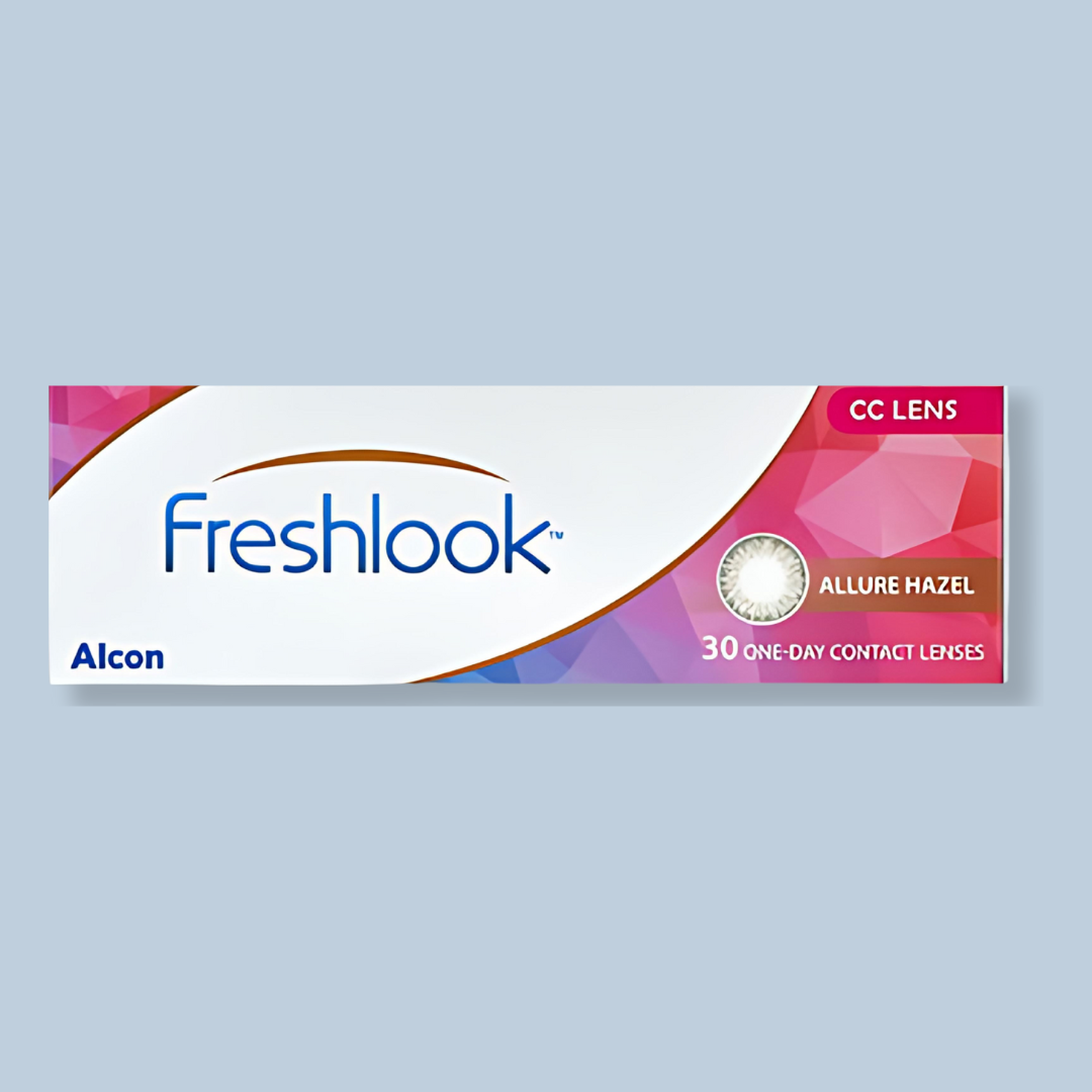 Experience the allure of Aqua Blue with FRESHLOOK CC Allure Color One Day lenses from Optical Duniya.