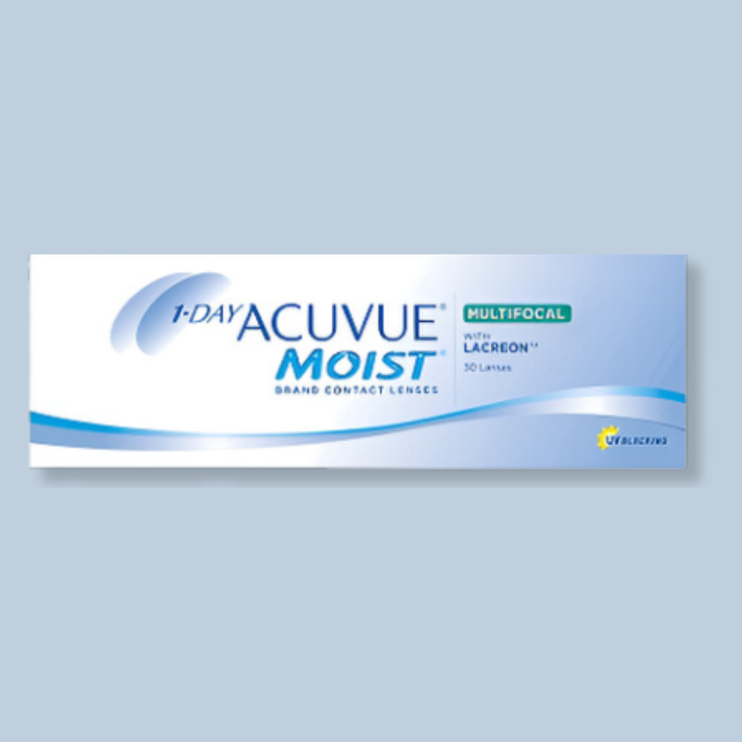 Optical Duniya: Model wearing Johnson & Johnson 1-Day Acuvue Moist Multifocal contact lenses