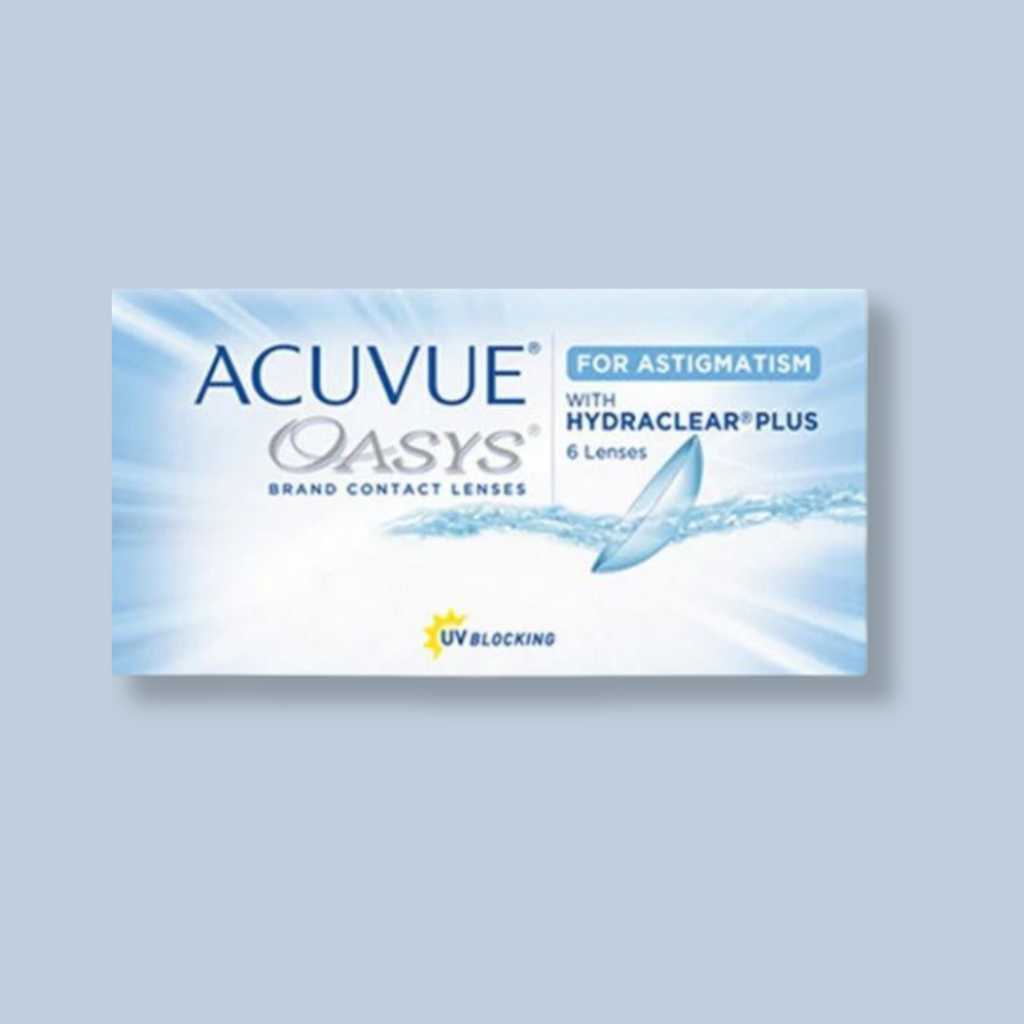 Optical Duniya: Model wearing Acuvue Oasys for Astigmatism contact lenses