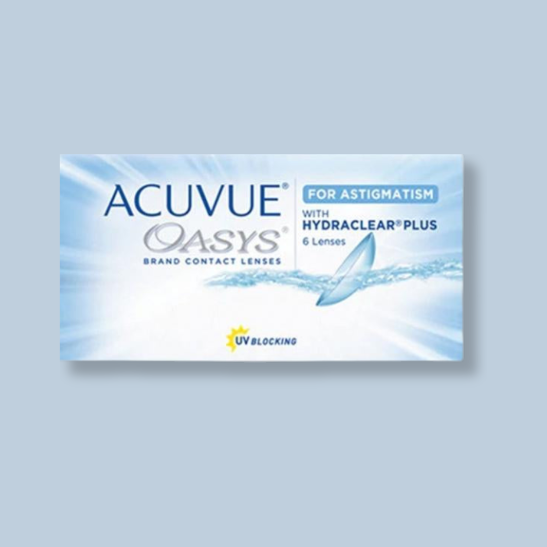 Optical Duniya: Model wearing Acuvue Oasys for Astigmatism contact lenses