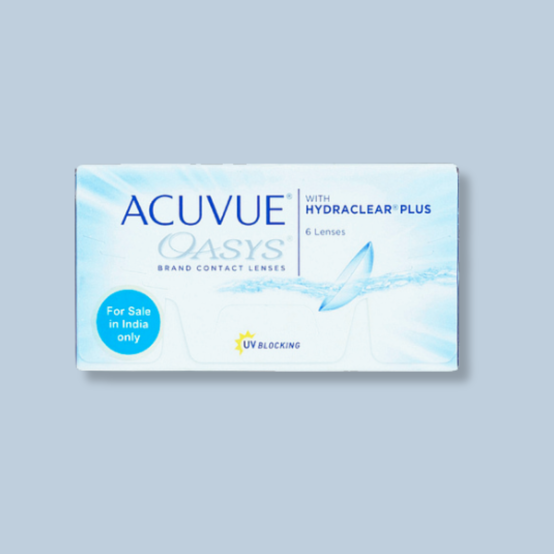 Optical Duniya: Model showcasing Johnson & Johnson Acuvue Oasys Hydraclear Plus contact lenses
