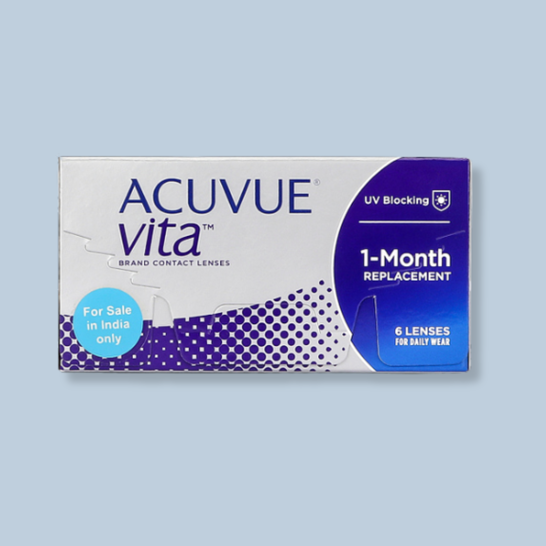 Optical Duniya: Model wearing Johnson & Johnson Acuvue Vita contact lenses