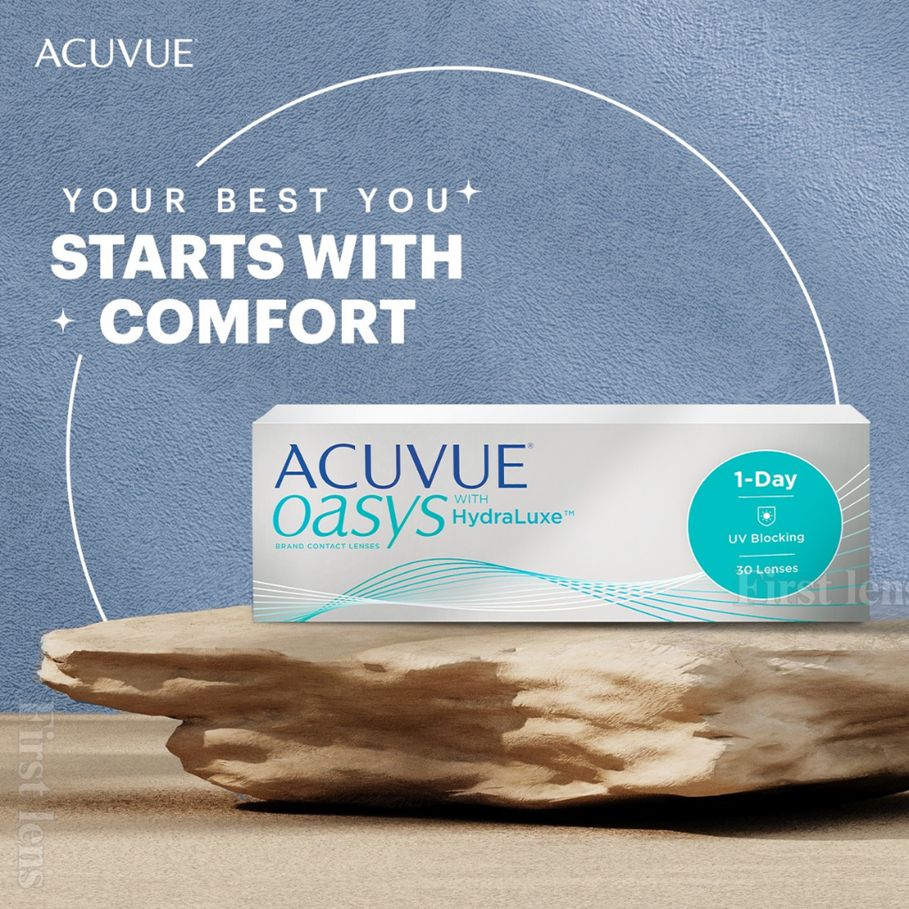 Optical Duniya: Packaging of Acuvue Oasys 1 Day with HydraLuxe Technology lenses