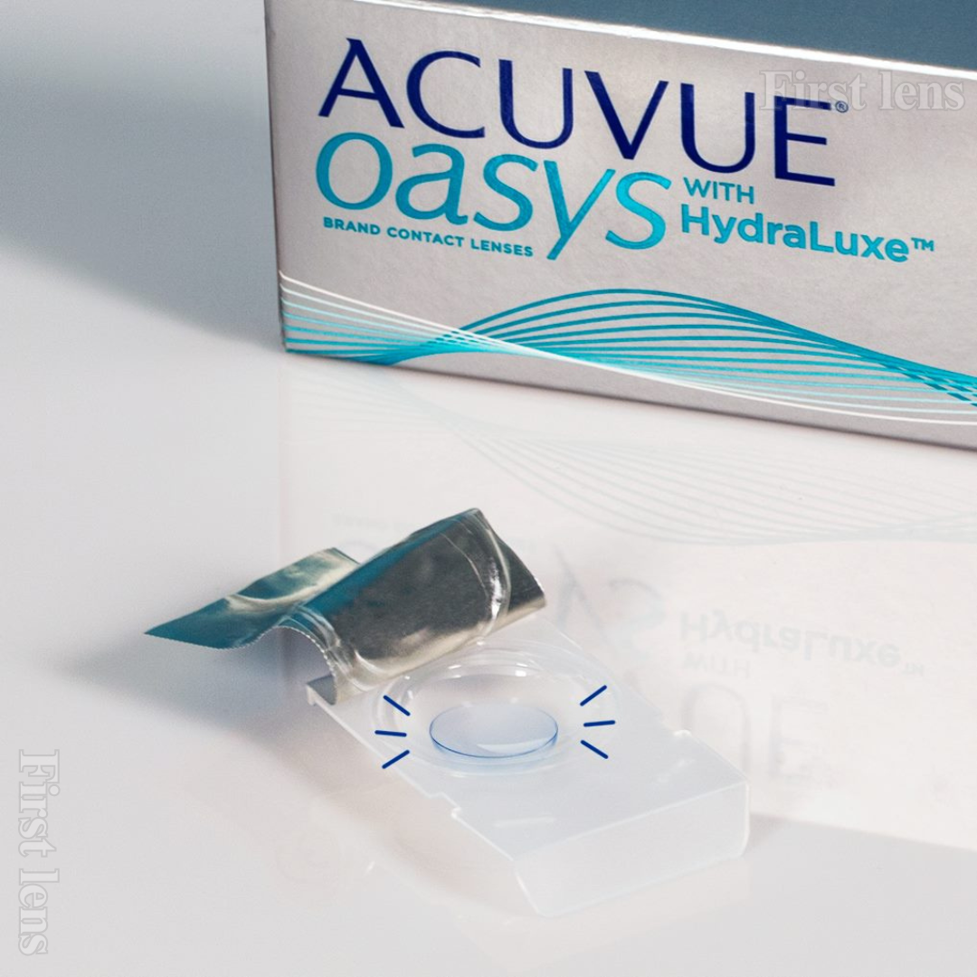 Optical Duniya: Illustration of Acuvue Oasys 1 Day with HydraLuxe Technology lenses by Optical Duniya